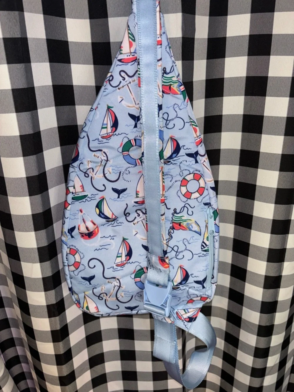 Vera Bradley ReActive Sling Backpack in "Really Regatta" Sailboat NWOT - Picture 2 of 4
